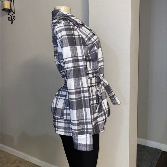 NWT J2 by Jou Jou Plaid Gray Coat - Picture 4 of 11